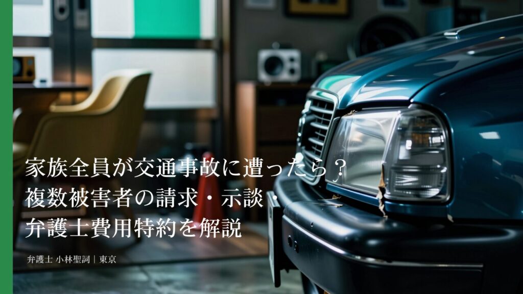 家族全員が交通事故に遭ったら？複数被害者の請求・示談・弁護士費用特約を解説