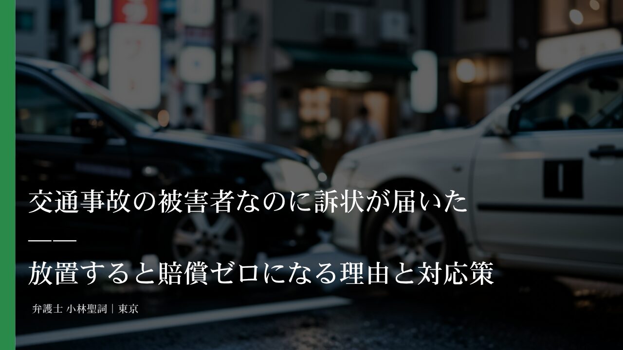 交通事故の被害者なのに訴状が届いた——放置すると賠償ゼロになる理由と対応策