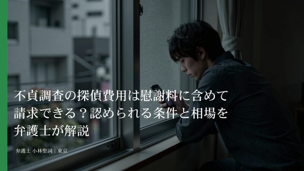 不貞調査の探偵費用は慰謝料に含めて請求できる？ 認められる条件と相場を弁護士が解説