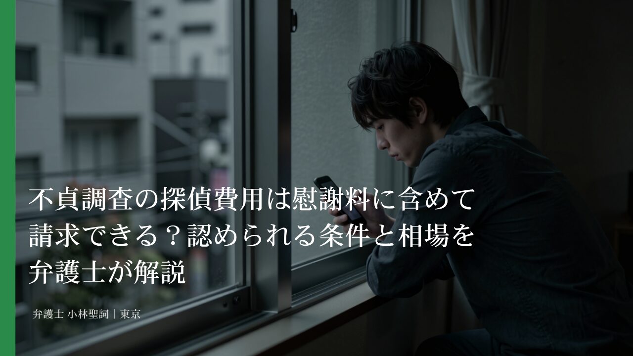 不貞調査の探偵費用は慰謝料に含めて請求できる？ 認められる条件と相場を弁護士が解説