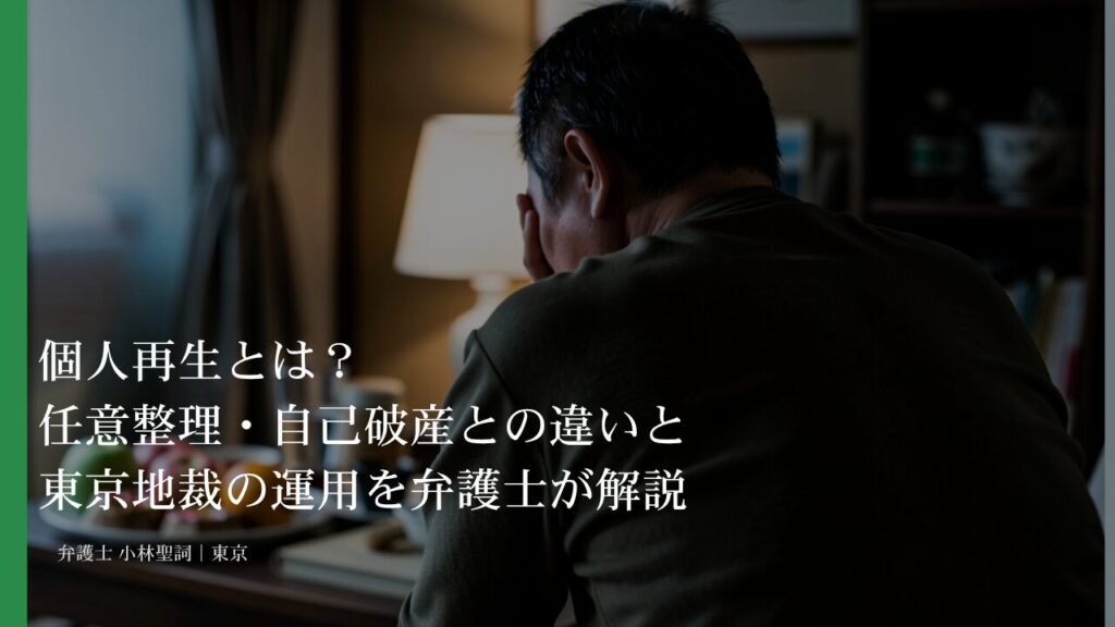 個人再生とは？任意整理・自己破産との違いと東京地裁の運用を弁護士が解説