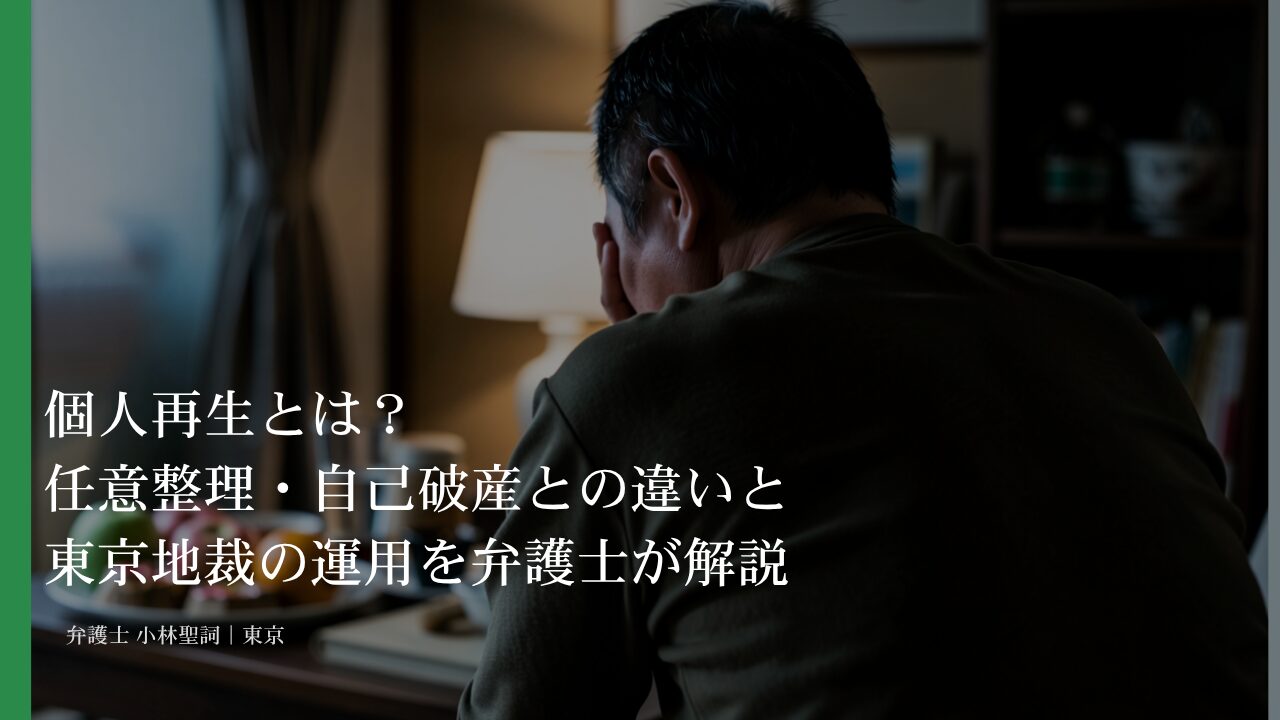 個人再生とは？任意整理・自己破産との違いと東京地裁の運用を弁護士が解説